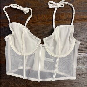 Kat the Label white corset top xl